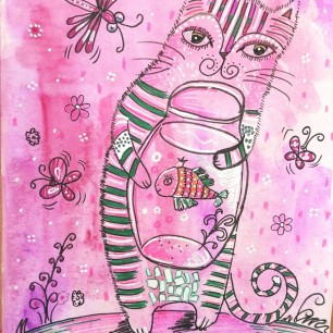 Кот с рыбкой