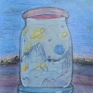 Рисунок " Откроем тайны вселенной "