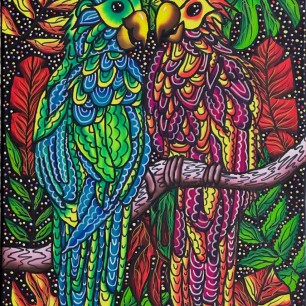 Яркие попугаи