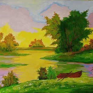 "Пейзаж с лодочкой"