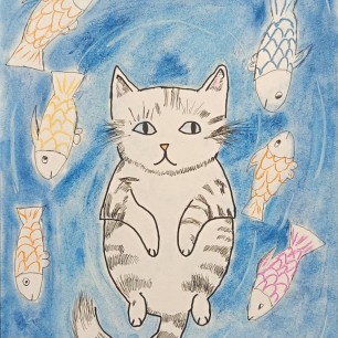 Кот и рыбки