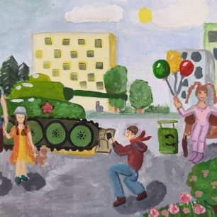 На праздновании Дня Победы