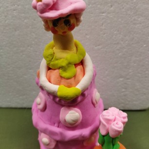 Барышня с розами.