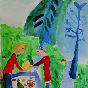 Пикник в лесу.