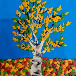 "Берёзка осенью"