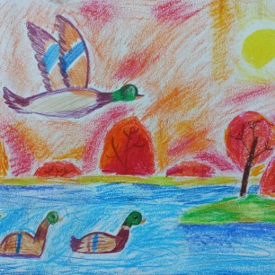 Осень на пруду