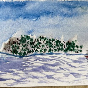 Одинокий кораблик