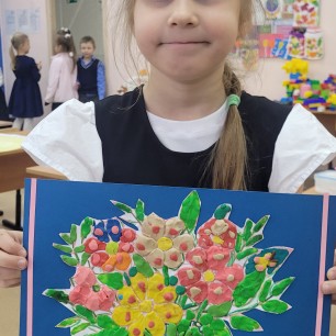 Цветы на юбилей школы.