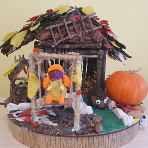 Осенняя деревушка на опушке леса моего