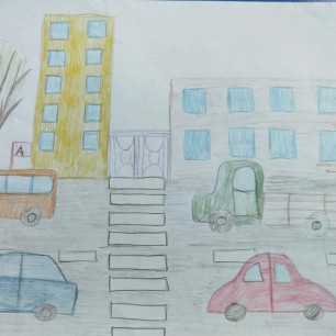 "Переходим дорогу по пешеходному переходу"