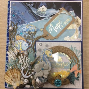 Декоративное оформление папки в технике скрапбукинг