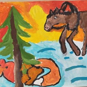 Лисичка-сестричка и волк