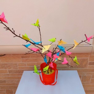 Бабочки из оригами.