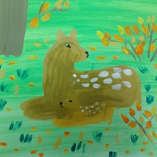 "Олени в осеннем лесу"