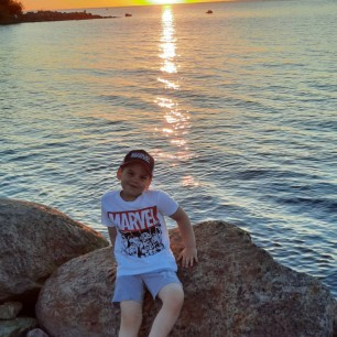 закат идеального моря