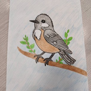 "Птичка на ветке"