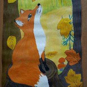 "Рыжий лист и рыжий я! Осень, ты прекрасная!"