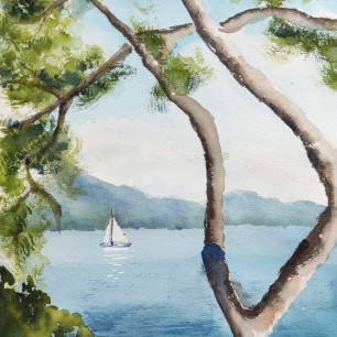 "Парусник в заливе"