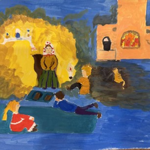 Рисунок к Стихотворению «Бабушкины сказки»