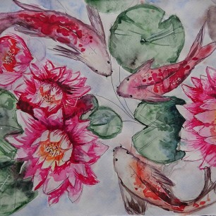 Кувшинки и рыбы