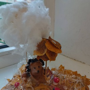 Ежик осенью