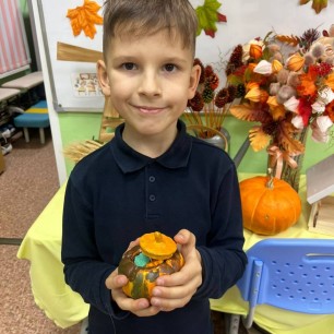 Свеча из воска в горшочке из гипсовой пасты