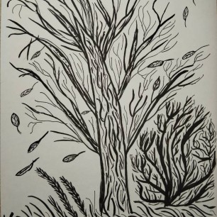 Осеннее дерево в ожидании зимы