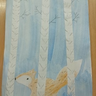 Лиса в лесу