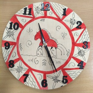 Часы. Мезенский конь