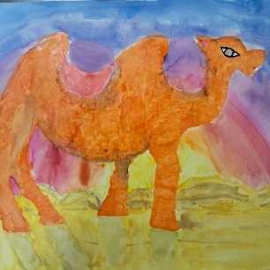 Бактриан на закате