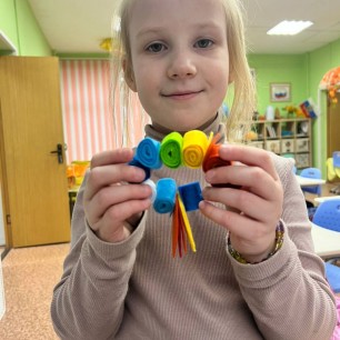 Осенние бусы из фетра