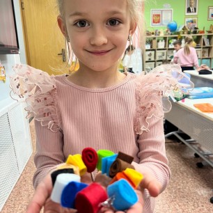 Осенние бусы из фетра