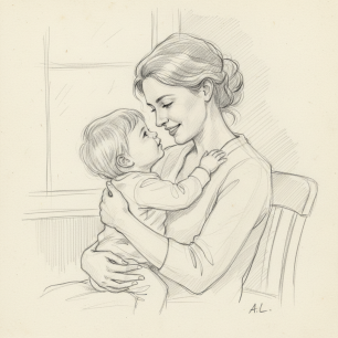 Мама  с братиком