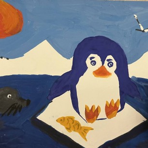 Пингвиненок и его друг