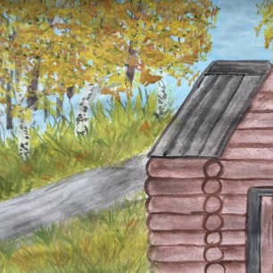 Осенний день в березовой роще