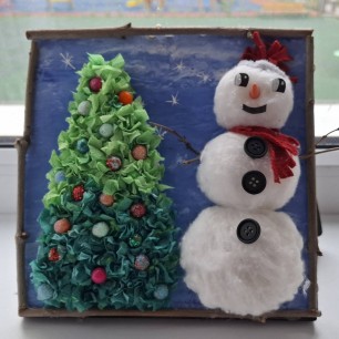 Весёлый снеговик