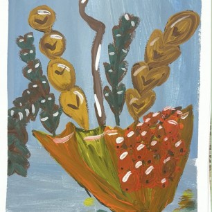 Осенний букет в зонтике