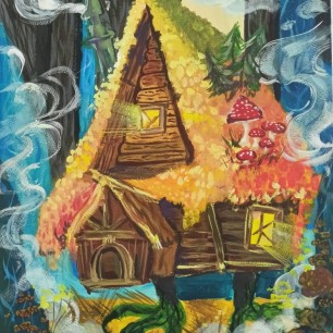 Осенняя избушка Бабы Яги