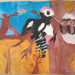 Нескучная семейка дятлов