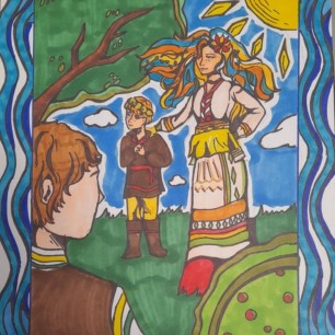 Иллюстрация к сказке " Дети ветра"