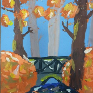 Яркими красками осень сверкает