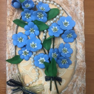 открытка-  "Незабудки для мамы"