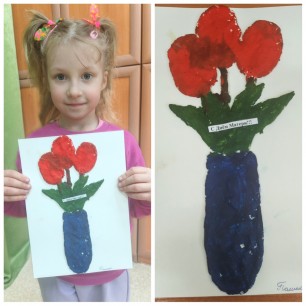 Подарок для любимой мамочки "Тюльпаны в вазе"