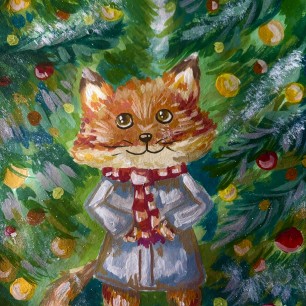 Новогодний лисенок