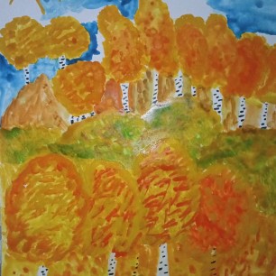 "Берёзовая роща осенью"