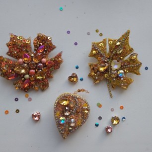 Броши " Осенний вальс "