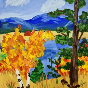 "Вид на озеро Талкас"