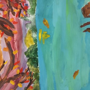 Осенний вечер у реки