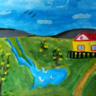 "У бабушки. Начало осени"