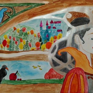 Злая царица-мачеха вопрошает зеркало